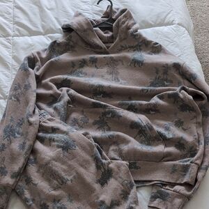 Cozy Brown and Gray Hoodie Set